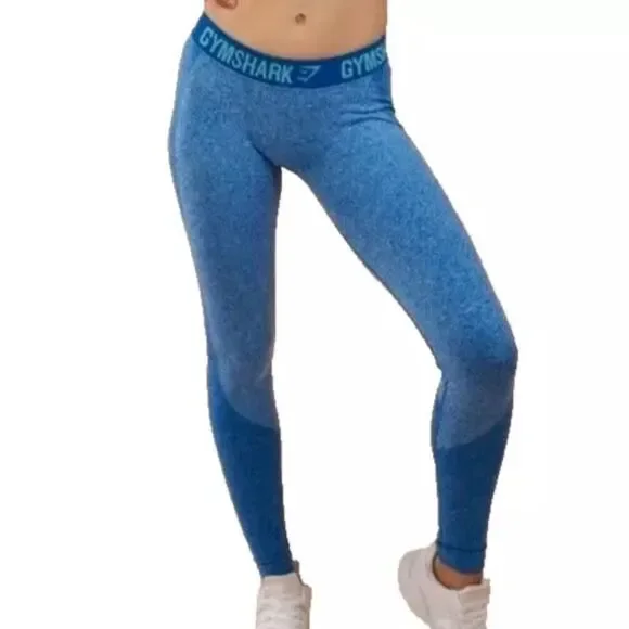 Gymshark Flex Dry Seamless Legging Blueberry Marl/Marine Blue Women's Size XS - Picture 8 of 11